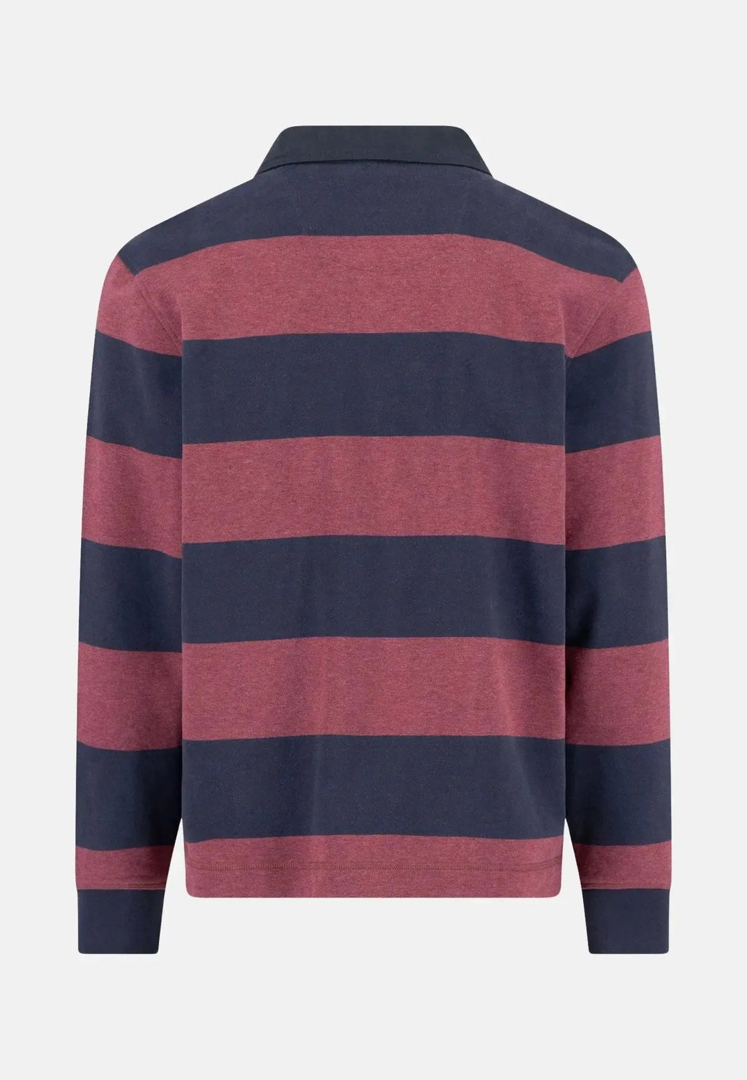Fynch - Hatton Striped Rugby Collar Sweat Deep Merlot 15141363-368-S