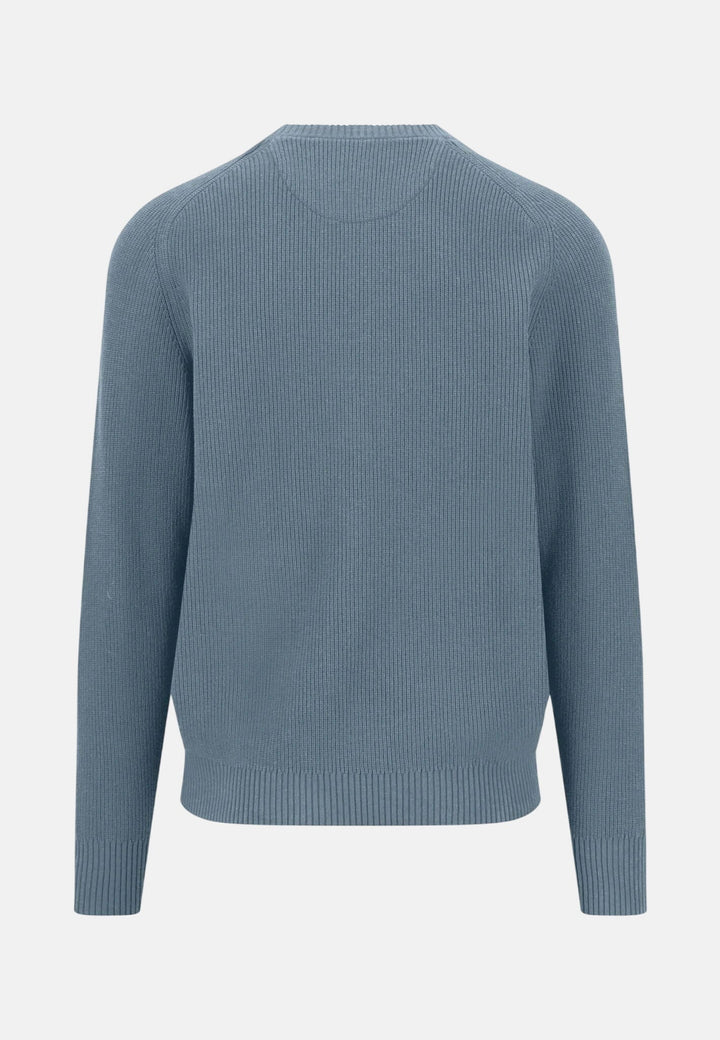 Fynch-Hatton Structured Cotton Crewneck Knit Air Blue 1609208-660-M