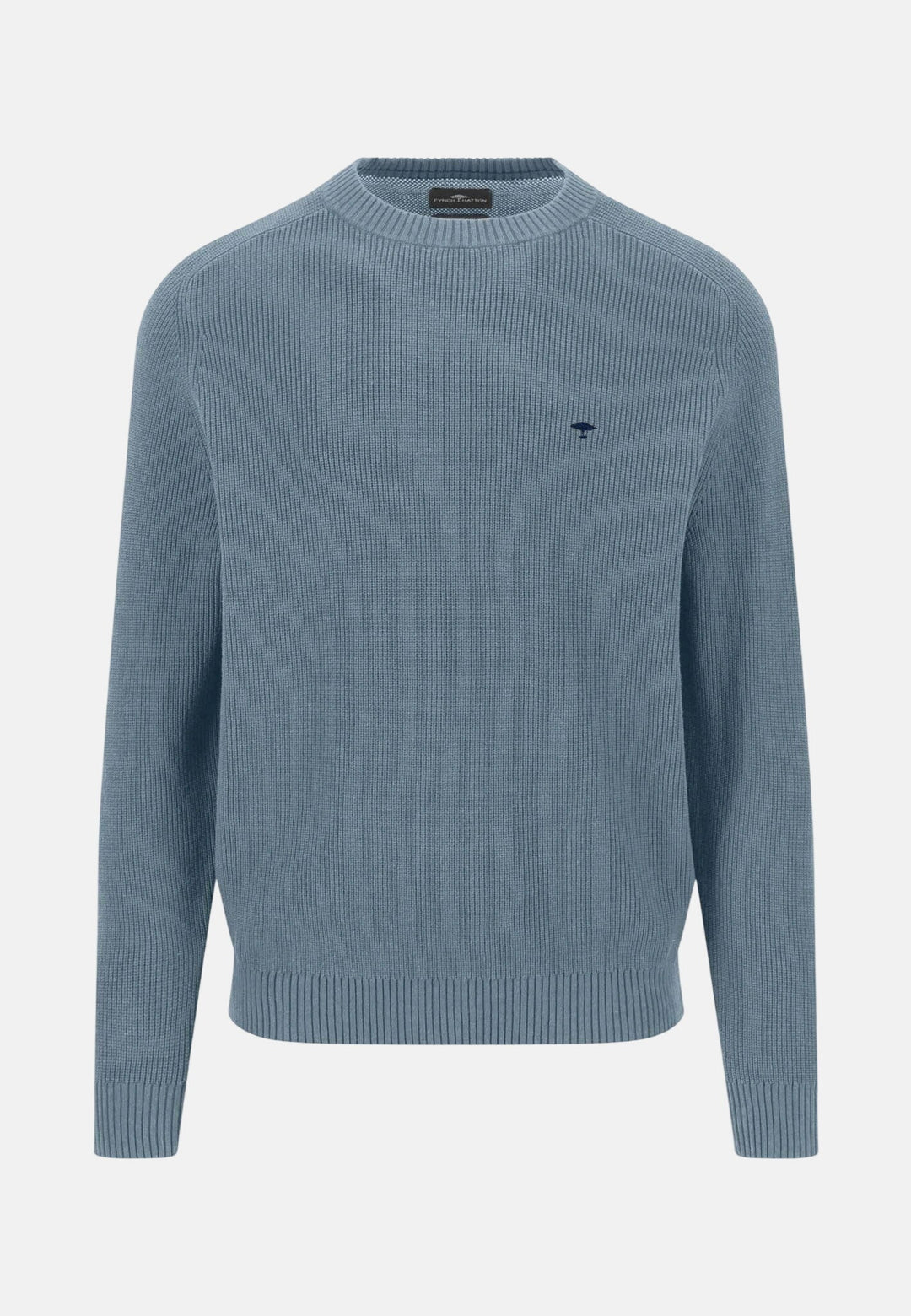 Fynch-Hatton Structured Cotton Crewneck Knit Air Blue 1609208-660-M