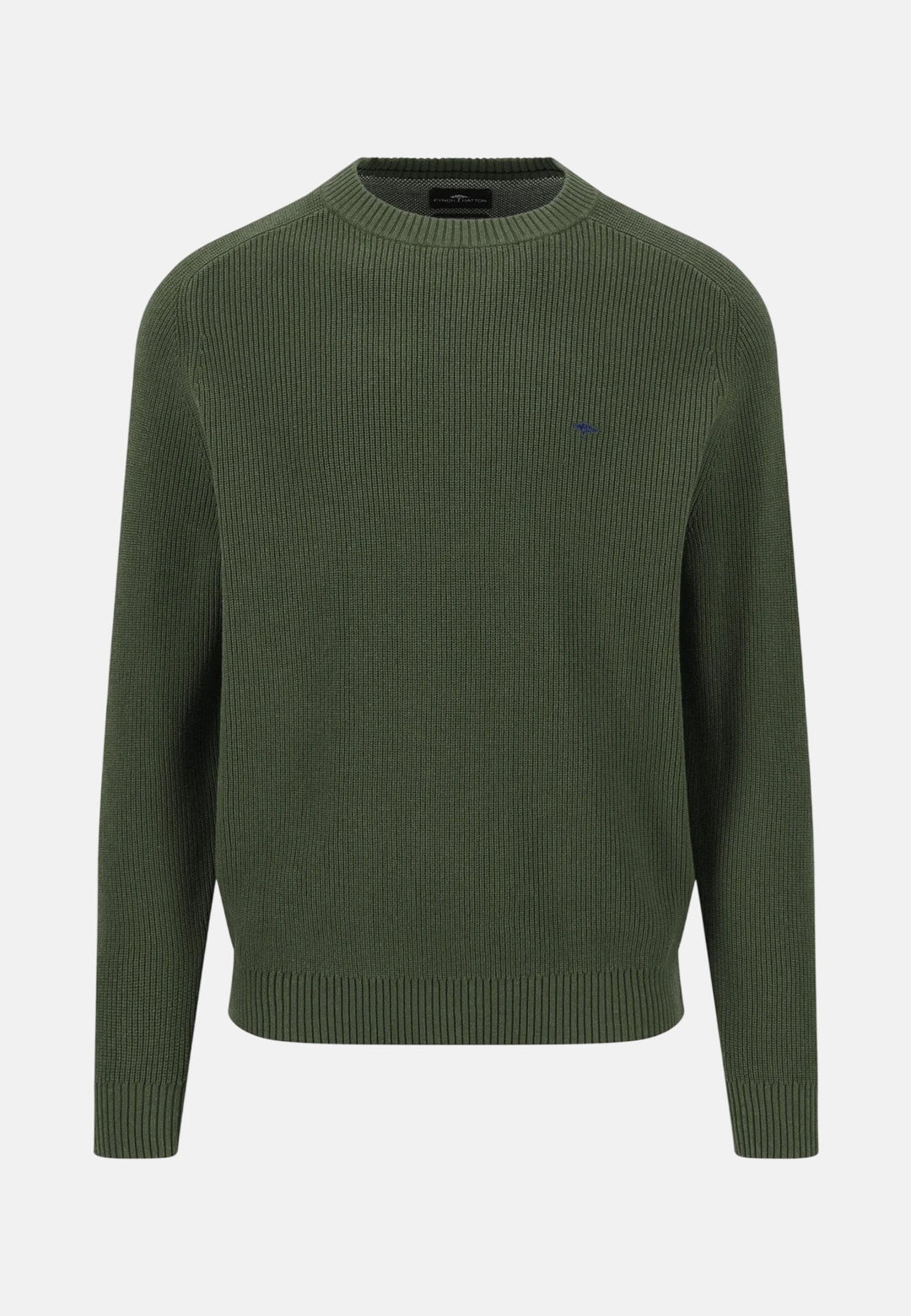 Fynch-Hatton Structured Cotton Crewneck Knit Cypress 1609208-749-M