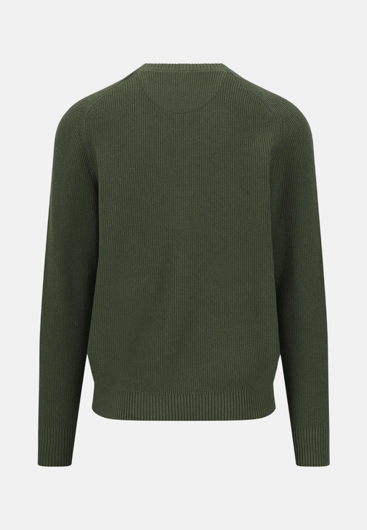 Fynch-Hatton Structured Cotton Crewneck Knit Cypress 1609208-749-M