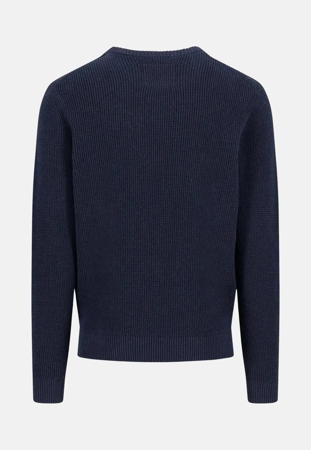 Fynch - Hatton Structured Cotton Crewneck Knit Navy 1512205-690-S