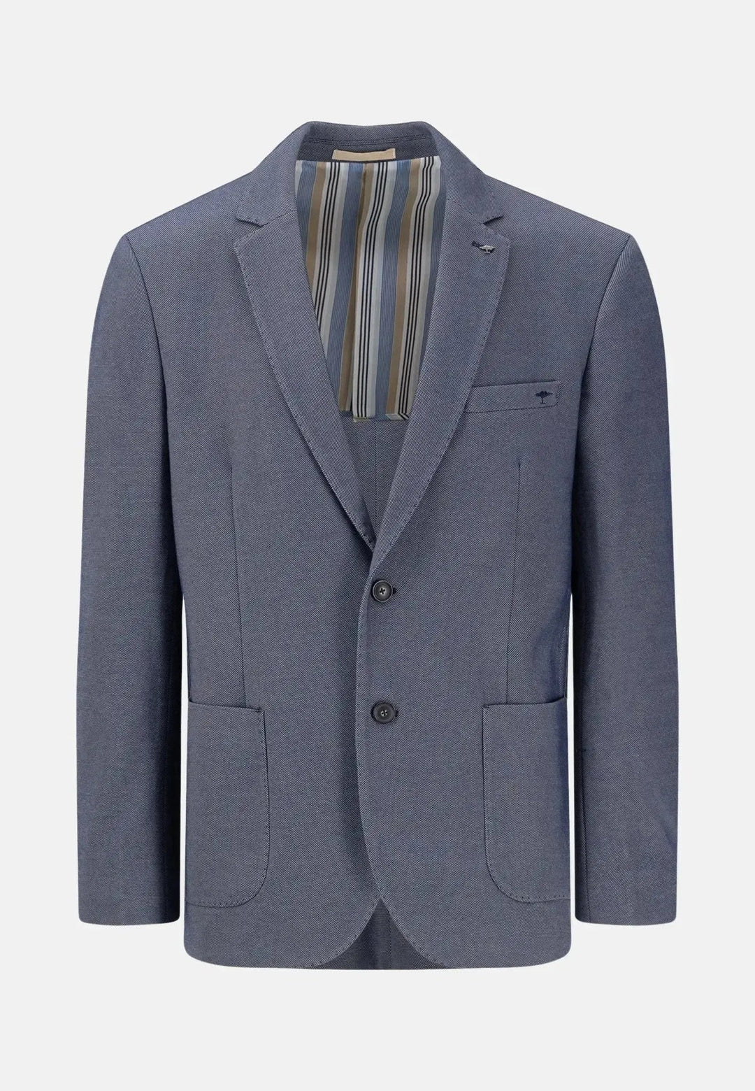 Structured Jersey Blazer Navy Melange – FYNCH-HATTON, image 1 of 5