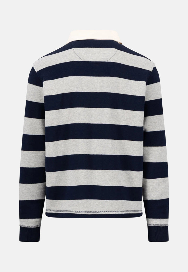 Fynch-Hatton Structured Stripe Rugby Shirt Navy 16091331-685-M