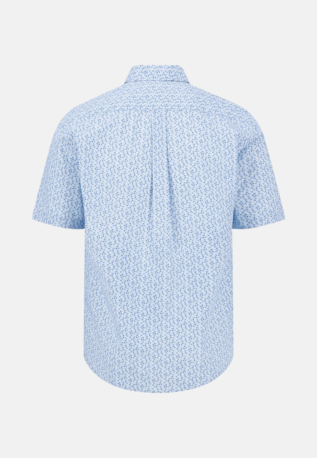 Fynch - Hatton Summer Minimal Print Button Down Short Sleeved Shirt Pale Yellow - 16035881-113-M - fynch - hatton.co.uk