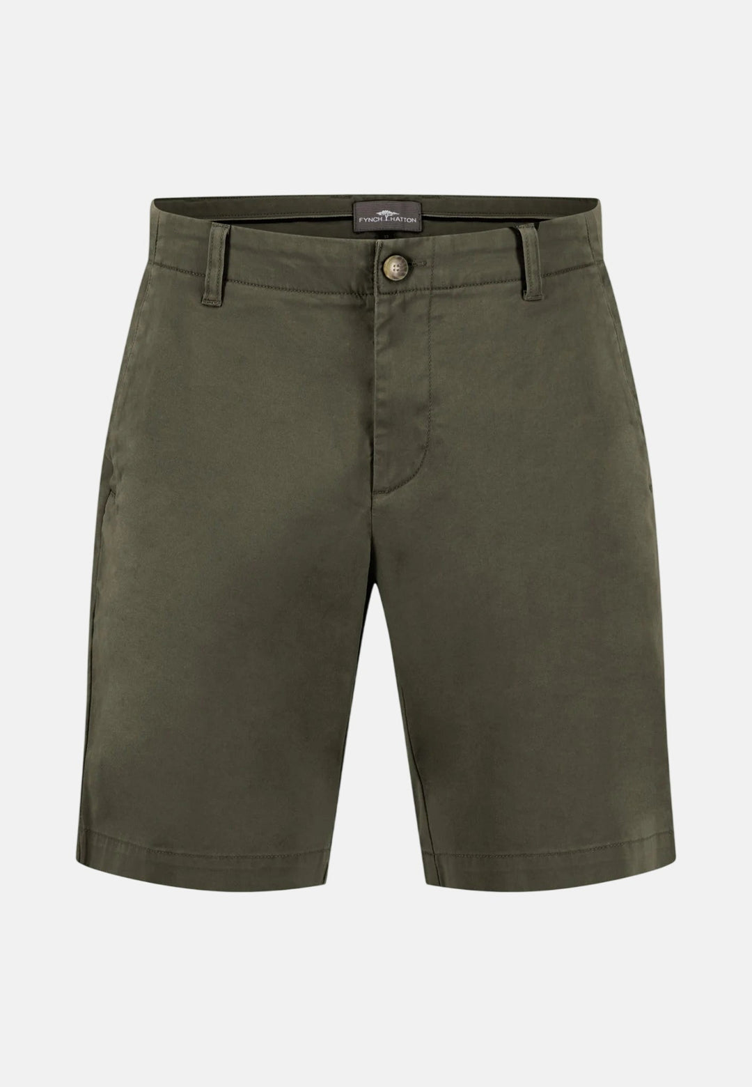 Fynch - Hatton Summer Stretch Bermuda Shorts Dark Khaki - 16032110-719-32 - fynch - hatton.co.uk