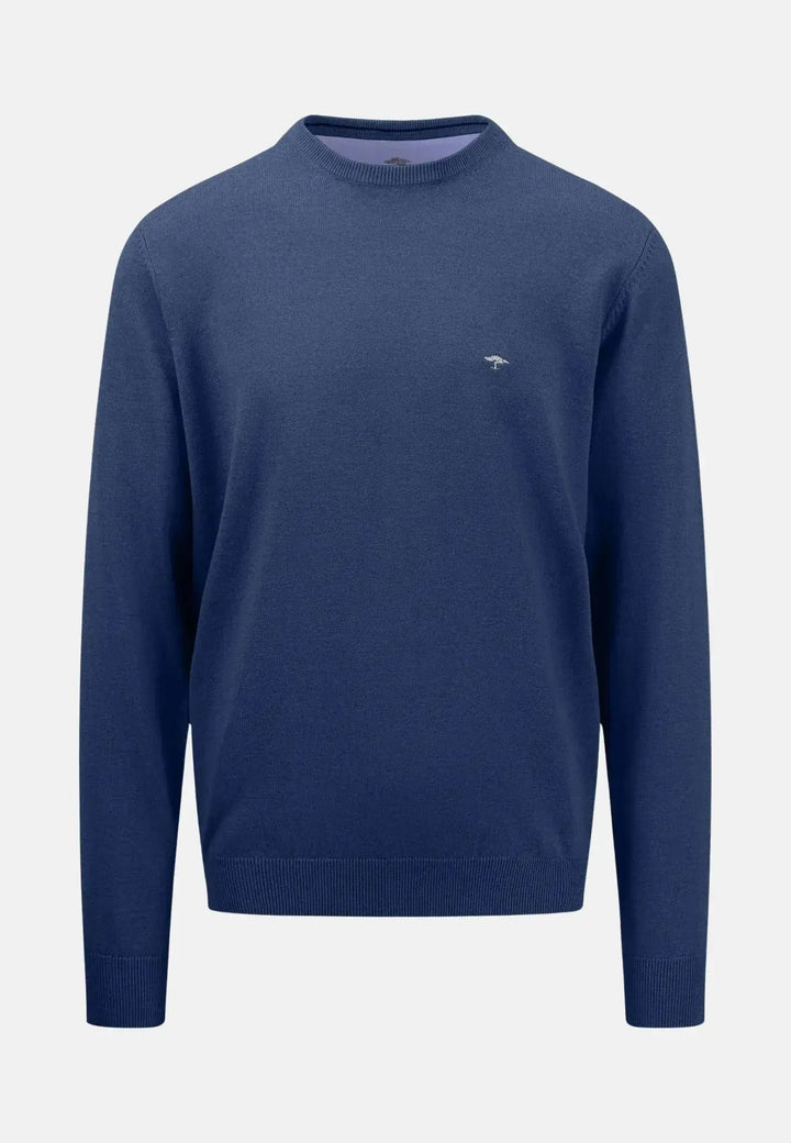 Fynch - Hatton Superfine Cotton Crewneck Knit Night 1513210-680-S