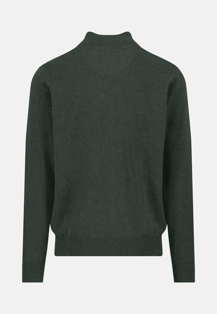 Fynch - Hatton Superfine Stand - Up Cardigan Dark Ivy 1514212-737-S
