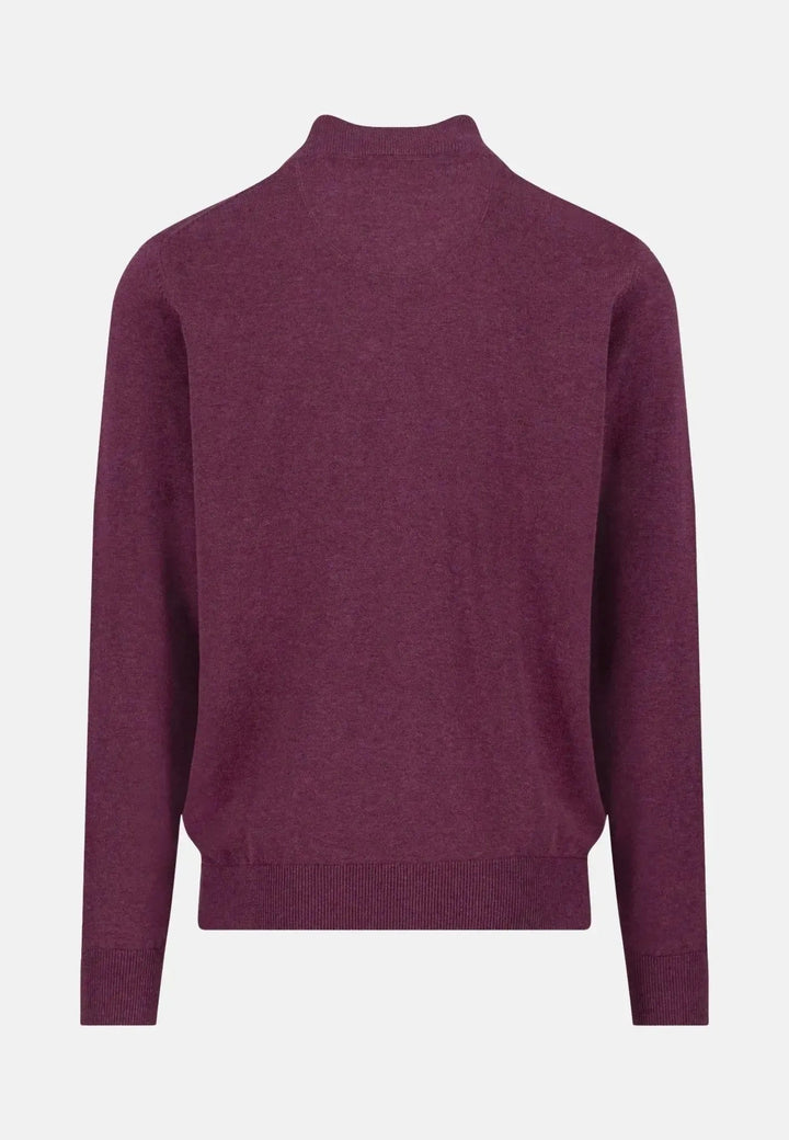 Fynch - Hatton Superfine Stand - Up Cardigan Deep Merlot 1514212-368-M