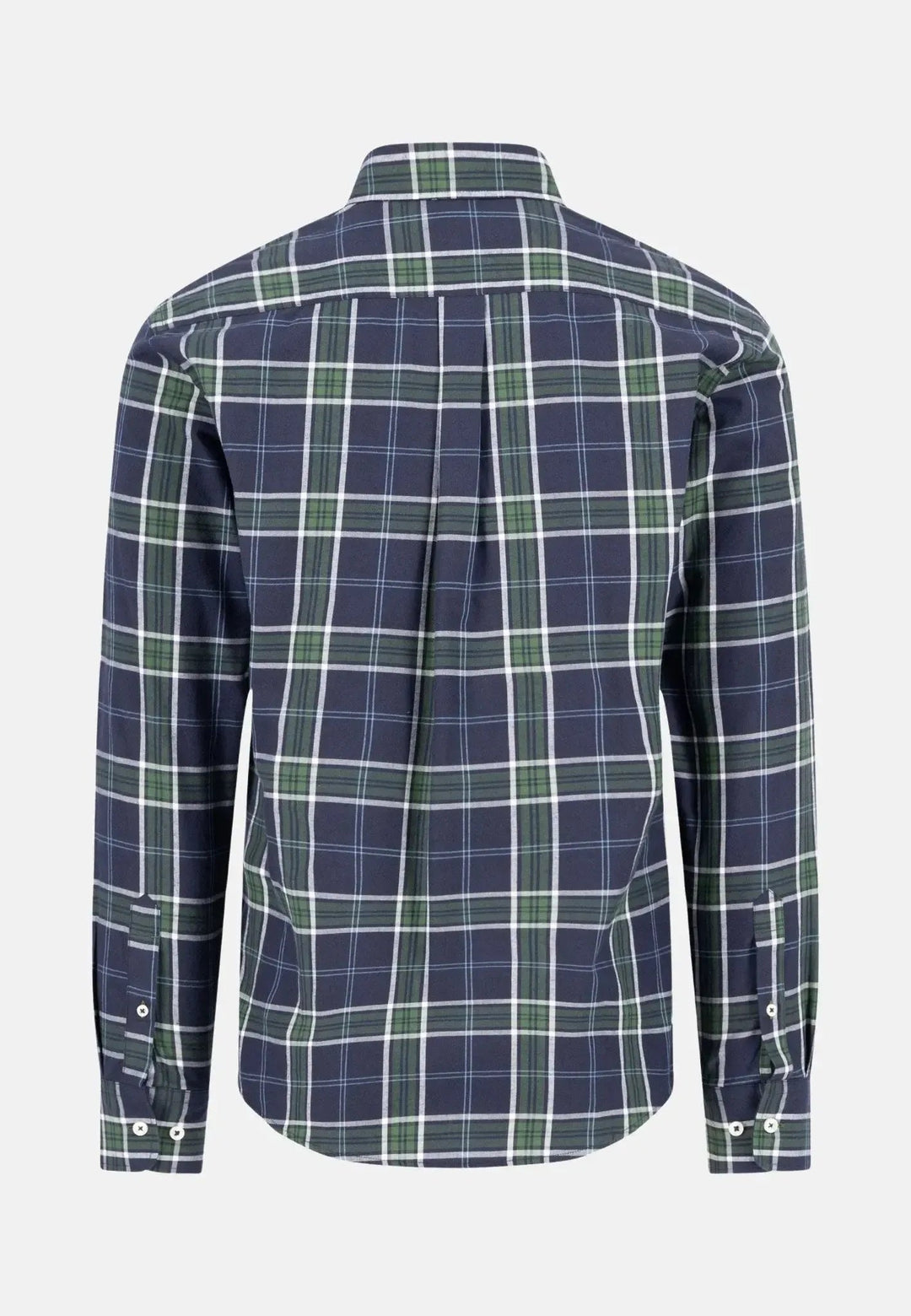 Fynch - Hatton Twill Check Button Down Shirt Navy 15095550-685-M