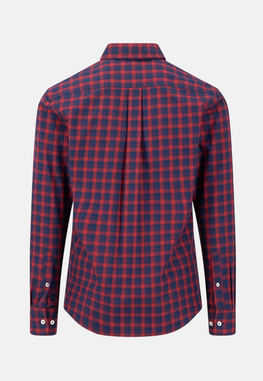 Fynch-Hatton Two-Tone Check Button Down Shirt Brick 16145480-346-M