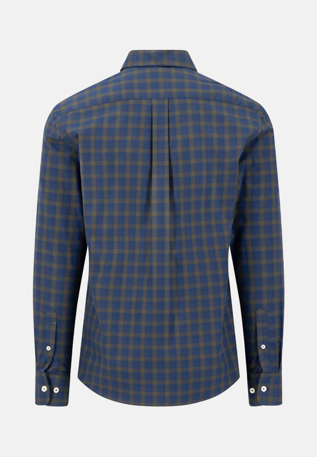 Fynch-Hatton Two-Tone Check Button Down Shirt Cypress 16145480-749-M