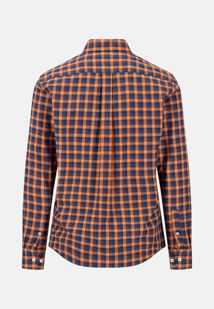 Fynch-Hatton Two-Tone Check Button Down Shirt Sienna 16145480-818-M