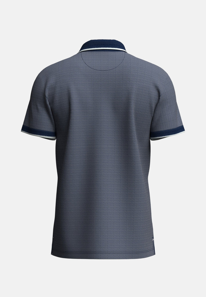 Fynch - Hatton Two - Tone Pique Polo Shirt Midnight - 16031904-672-M - fynch - hatton.co.uk