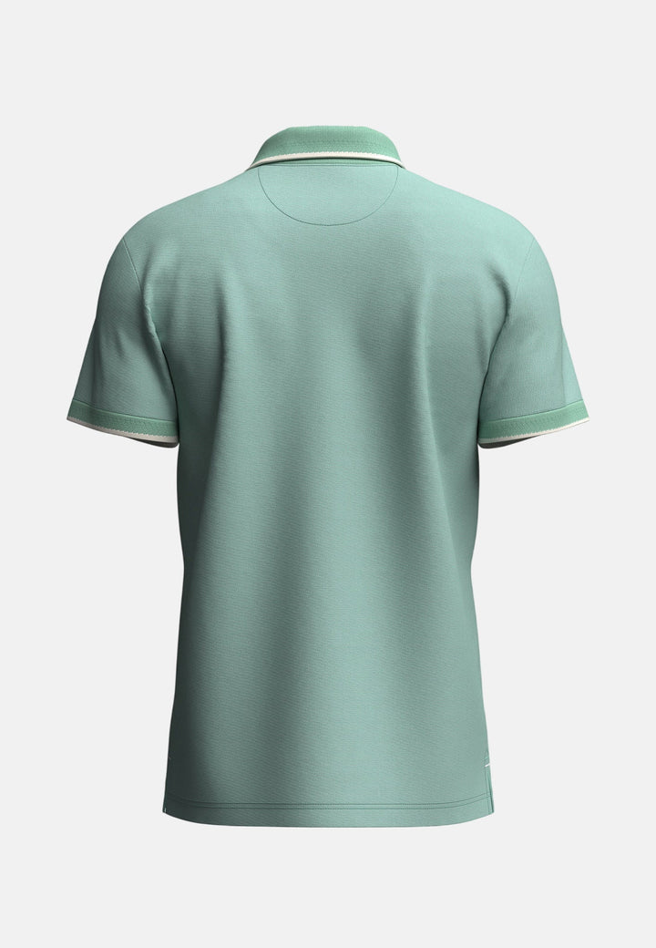 Fynch - Hatton Two - Tone Pique Polo Shirt Mint - 16031904-744-M - fynch - hatton.co.uk