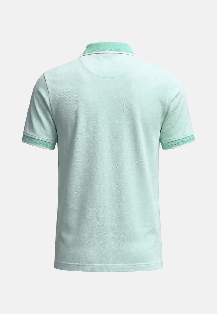 Fynch - Hatton Two - Tone Pique Polo Shirt Mint 16031904-744-M