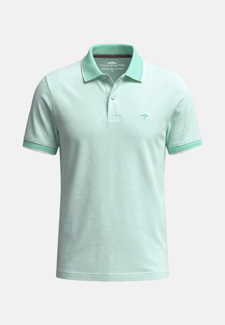 Fynch - Hatton Two - Tone Pique Polo Shirt Mint 16031904-744-M