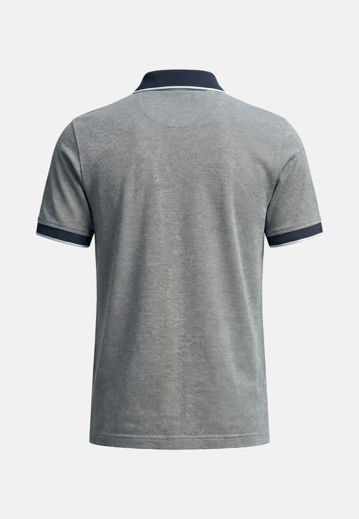 Fynch - Hatton Two - Tone Pique Polo Shirt Navy 16031904-685-M