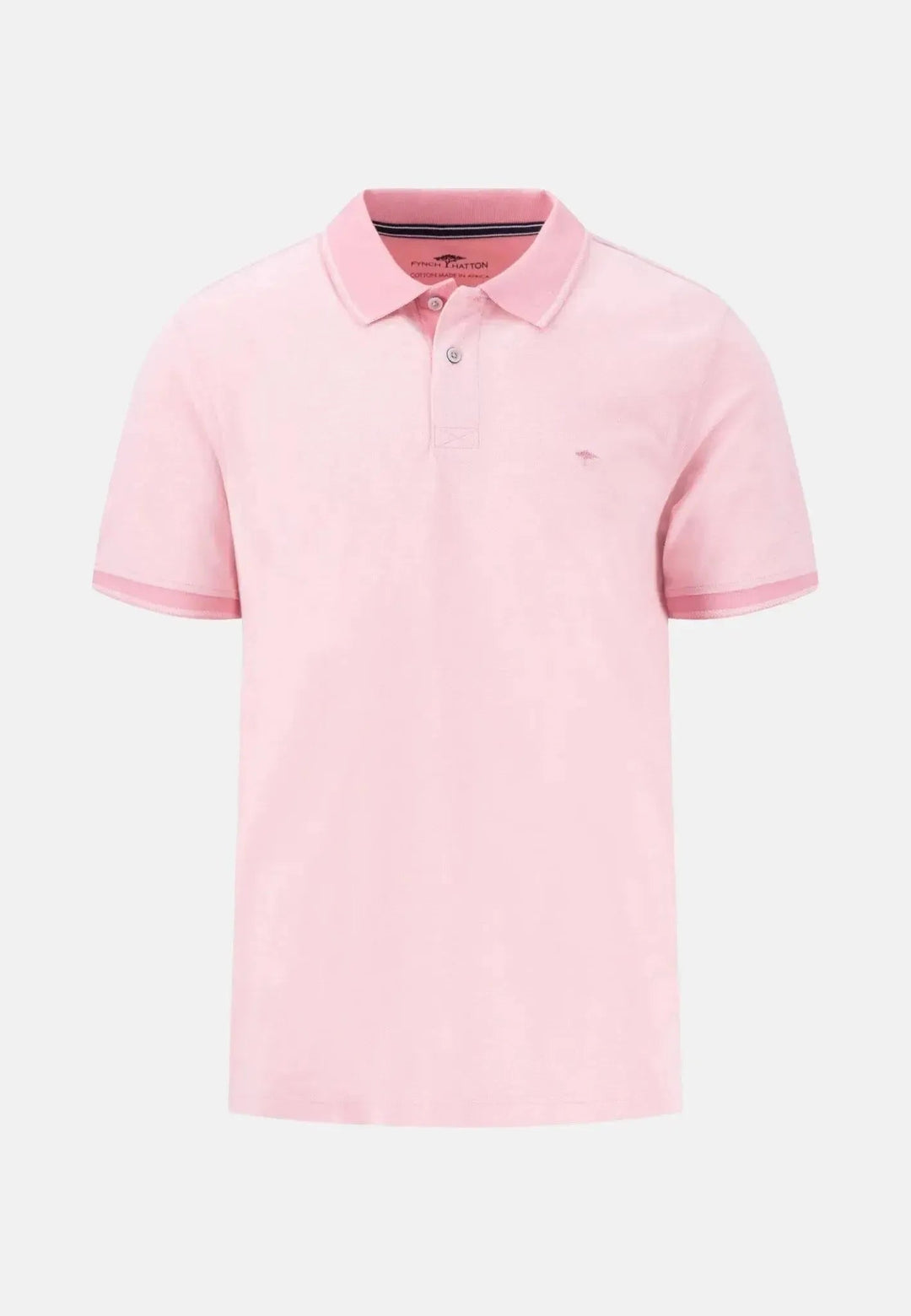 Fynch - Hatton Two Tone Pique Polo Shirt Peony - 15021904-461-S - fynch - hatton.co.uk