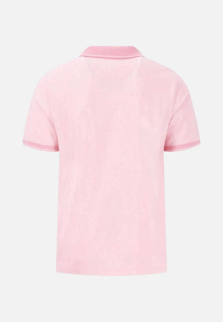Fynch - Hatton Two Tone Pique Polo Shirt Peony - 15021904-461-S - fynch - hatton.co.uk