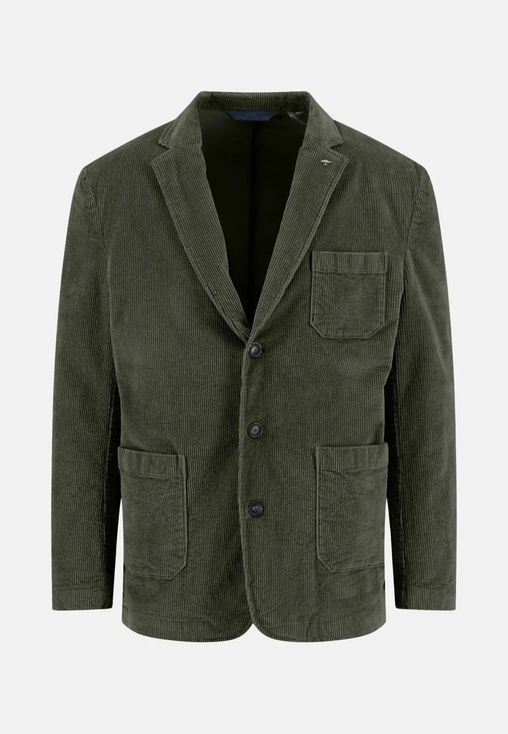 Unstructured Corduroy Blazer Dusty Forest – FYNCH-HATTON, image 1 of 2