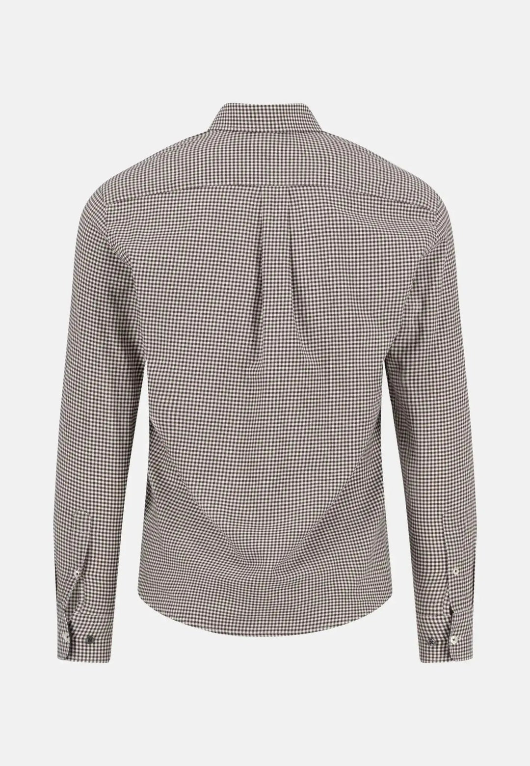 Fynch - Hatton Vichy Check Flannel Shirt Dark Chocolate - 15115780-861-S - fynch - hatton.co.uk