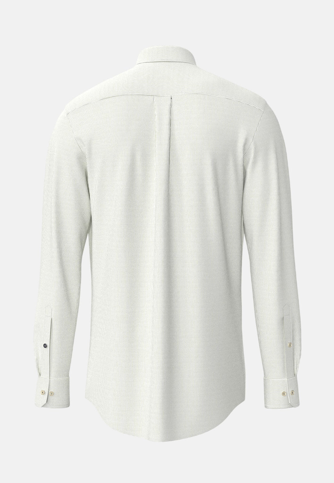 Fynch - Hatton Washed Oxford Bengal Stripe Button Down Shirt Avocado - 16138320-740-M - fynch - hatton.co.uk