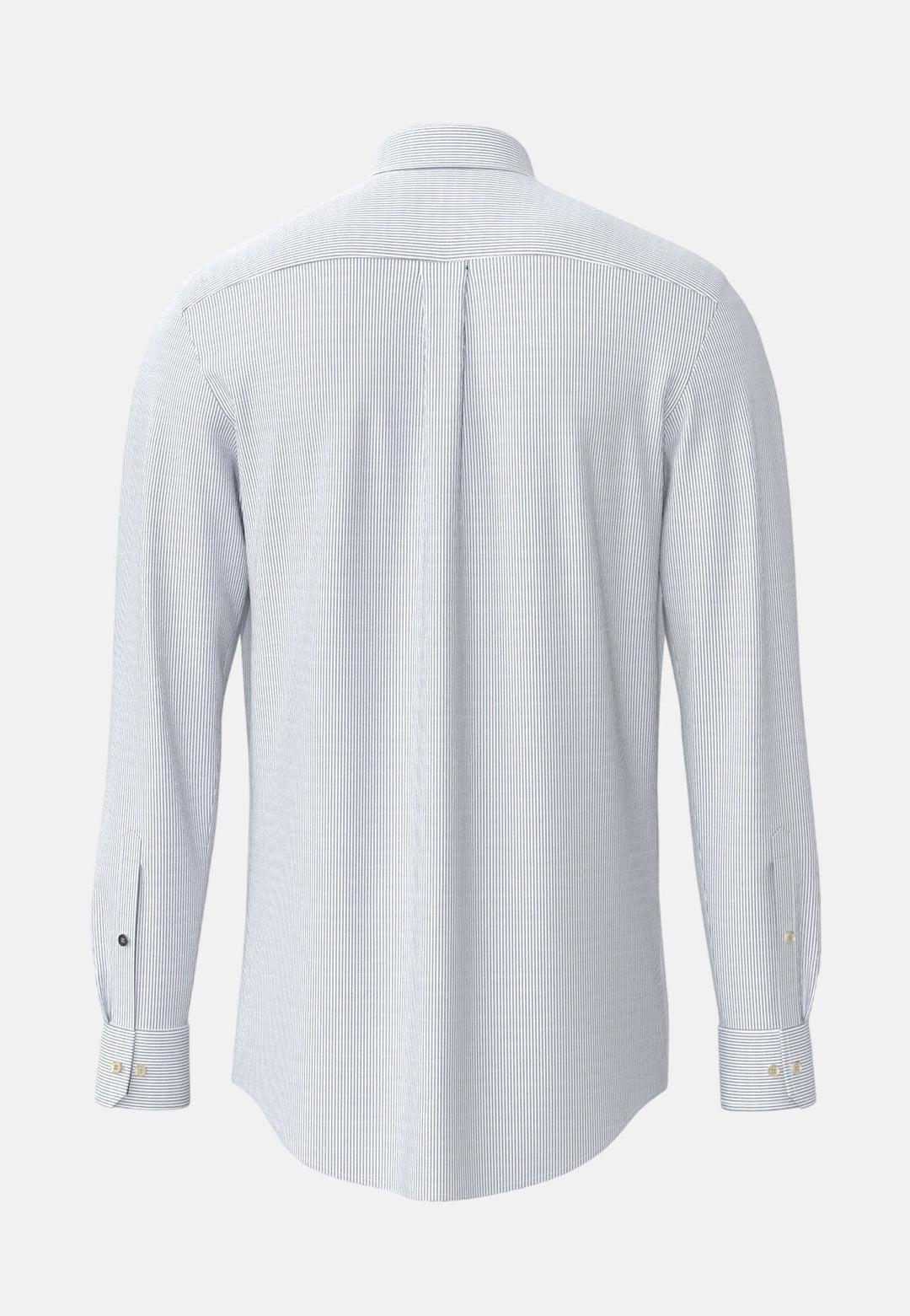 Fynch - Hatton Washed Oxford Bengal Stripe Button Down Shirt Harbour Blue - 16138320-654-M - fynch - hatton.co.uk