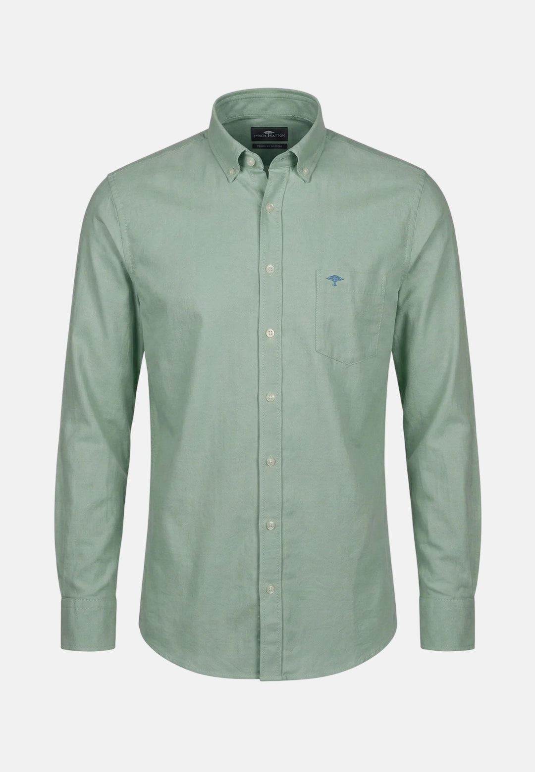 Fynch - Hatton Washed Oxford Solid Button Down Shirt Avocado 16138400-740-M
