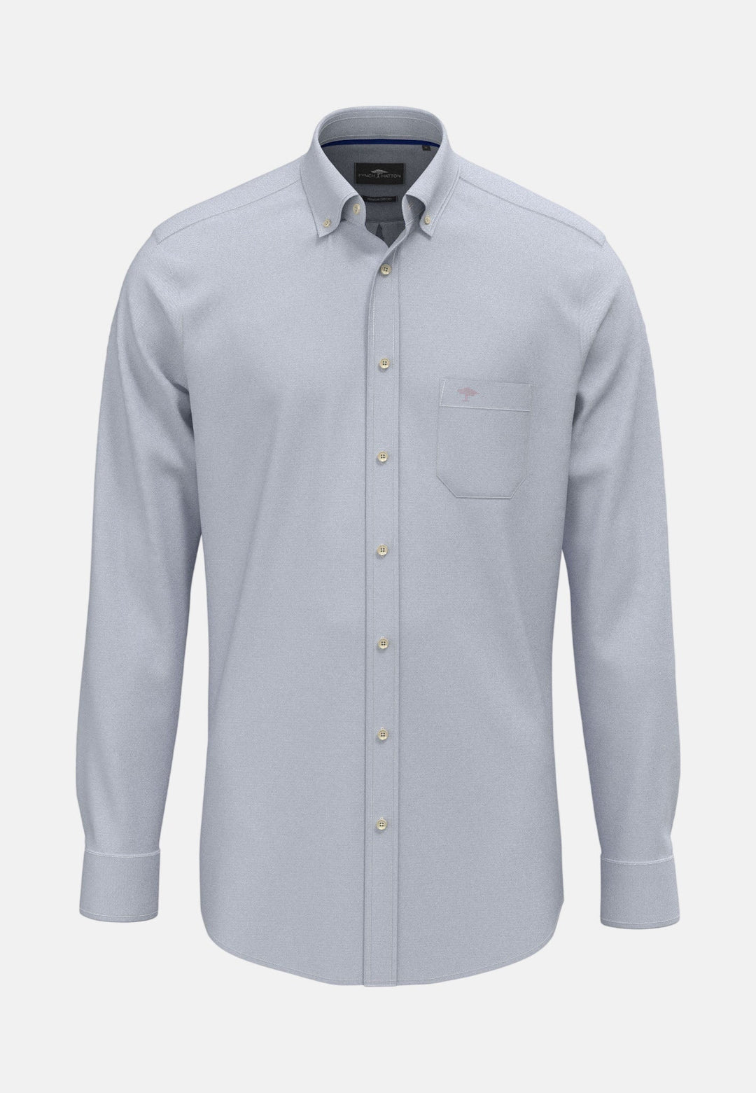 Fynch - Hatton Washed Oxford Solid Button Down Shirt Harbour Blue - 16138400-654-M - fynch - hatton.co.uk