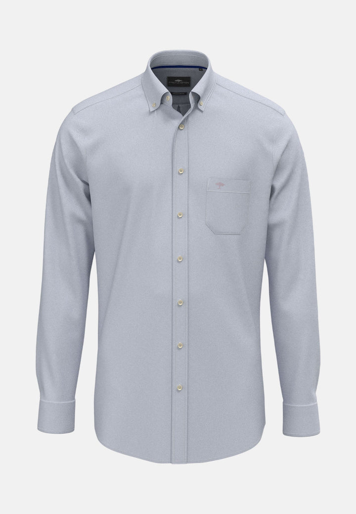 Fynch - Hatton Washed Oxford Solid Button Down Shirt Harbour Blue - 16138400-654-M - fynch - hatton.co.uk