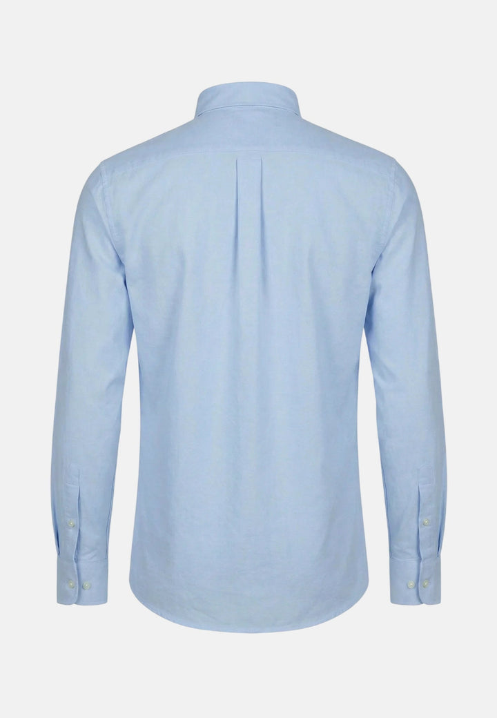 Fynch - Hatton Washed Oxford Solid Button Down Shirt Harbour Blue 16138400-654-M