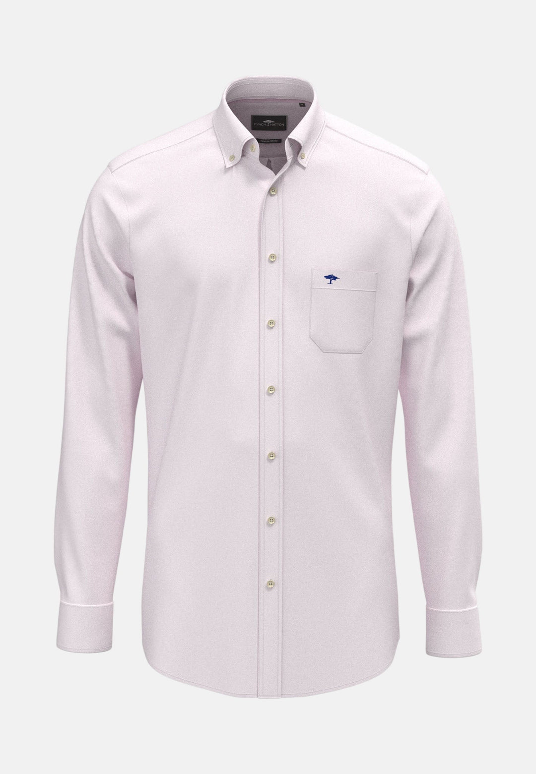 Fynch - Hatton Washed Oxford Solid Button Down Shirt Magnolia - 16138400-464-M - fynch - hatton.co.uk