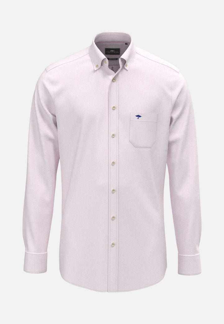 Fynch - Hatton Washed Oxford Solid Button Down Shirt Magnolia - 16138400-464-M - fynch - hatton.co.uk