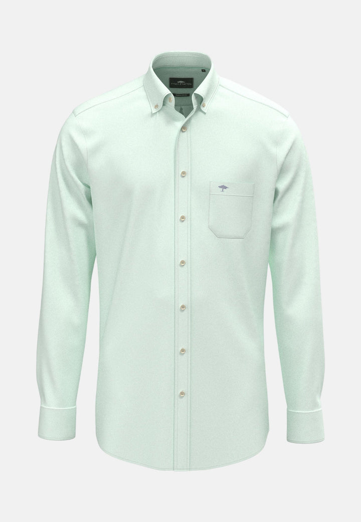 Fynch - Hatton Washed Oxford Solid Button Down Shirt Mint 16138400-744-M