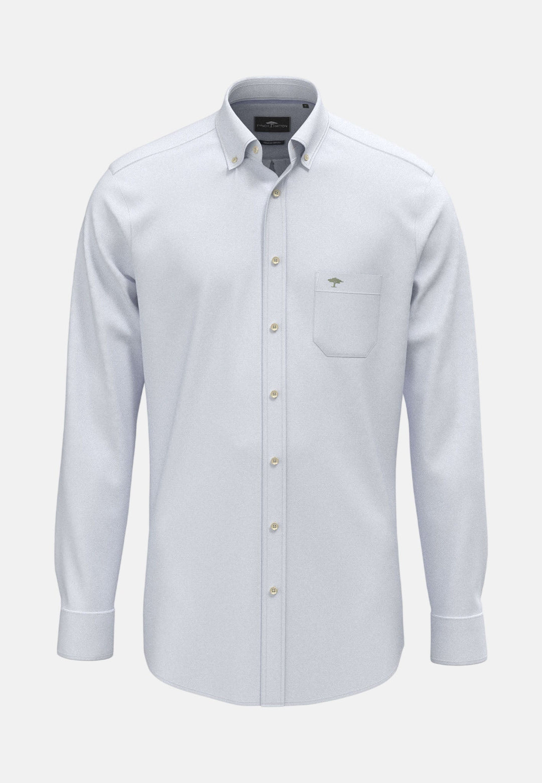 Fynch - Hatton Washed Oxford Solid Button Down Shirt New Breeze - 16138400-653-M - fynch - hatton.co.uk