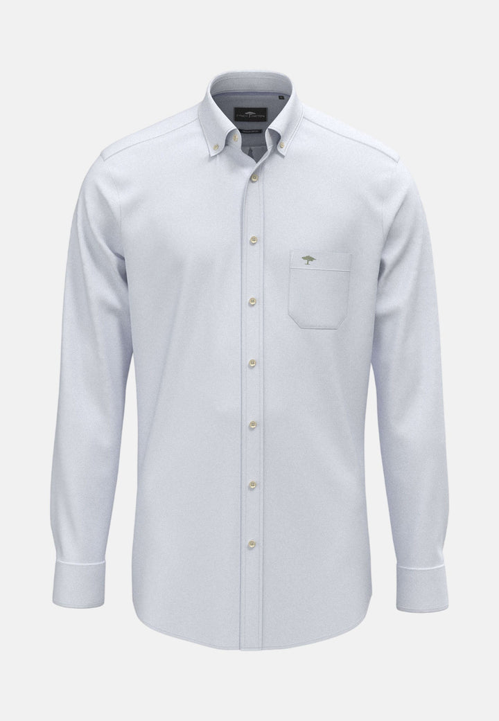 Fynch - Hatton Washed Oxford Solid Button Down Shirt New Breeze - 16138400-653-M - fynch - hatton.co.uk