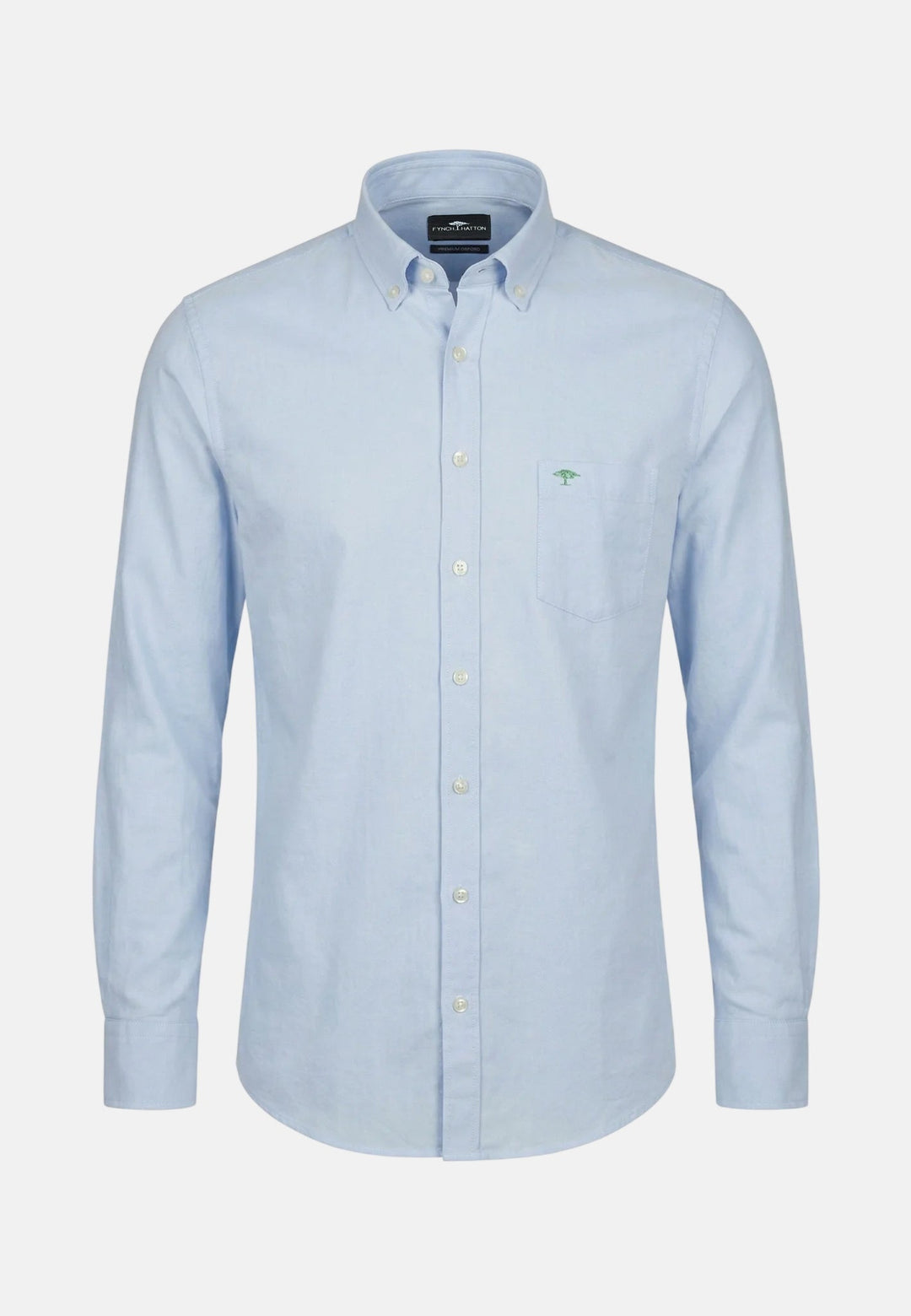 Fynch - Hatton Washed Oxford Solid Button Down Shirt New Breeze 16138400-653-M