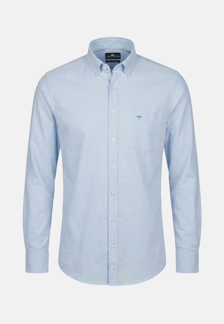 Fynch - Hatton Washed Oxford Solid Button Down Shirt New Breeze 16138400-653-M