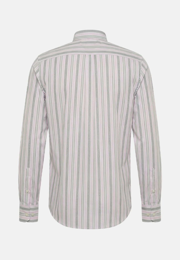 Fynch - Hatton Washed Oxford Stripe Shirt Magnolia - 16028280-464-M - fynch - hatton.co.uk