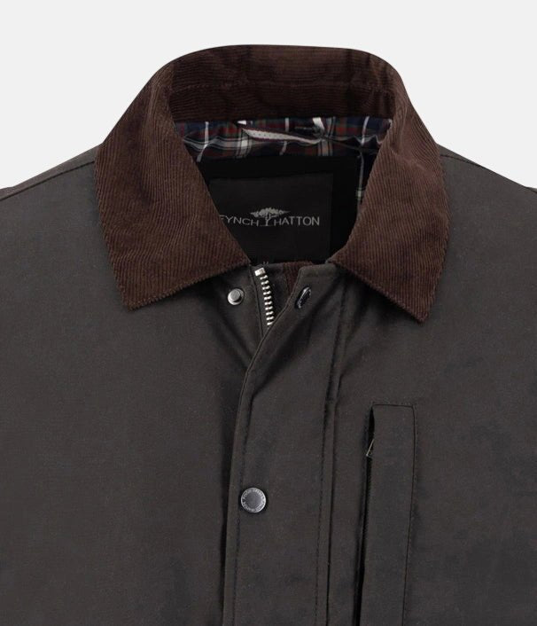 Fynch-Hatton Waxed Cotton Barn Jacket Anthracite 16092604-901-M