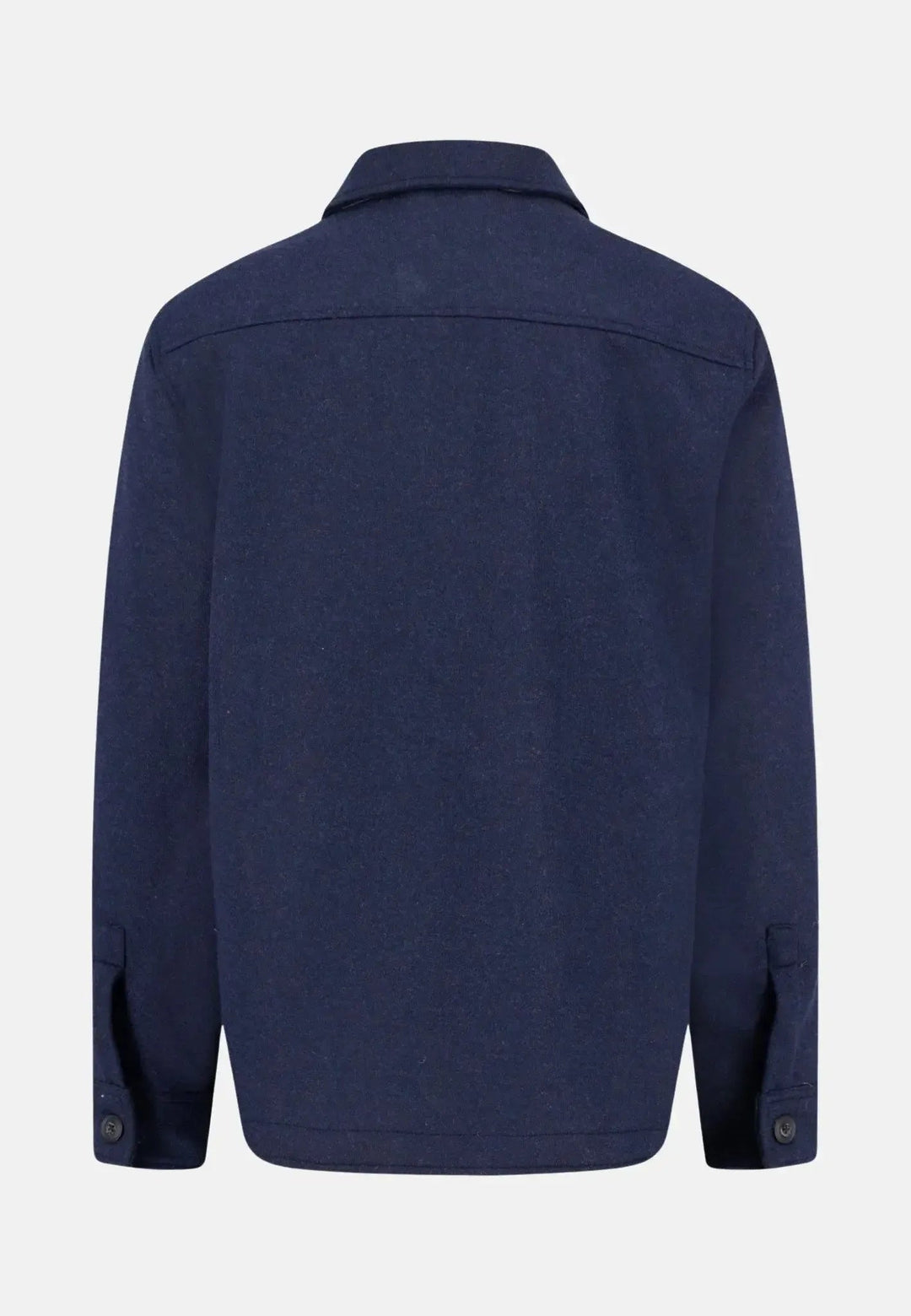 Fynch - Hatton Wool Blend Melange Overshirt Dark Navy - 15102508-688-S - fynch - hatton.co.uk