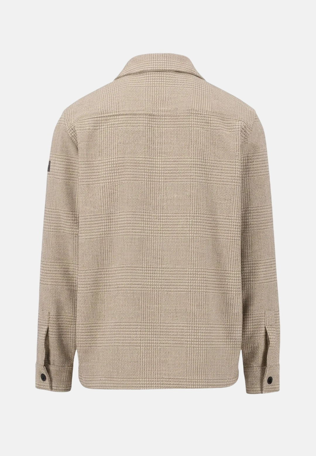 Fynch-Hatton Wool Blend Patch Pocket Check Overshirt Beige 16092424-833-M