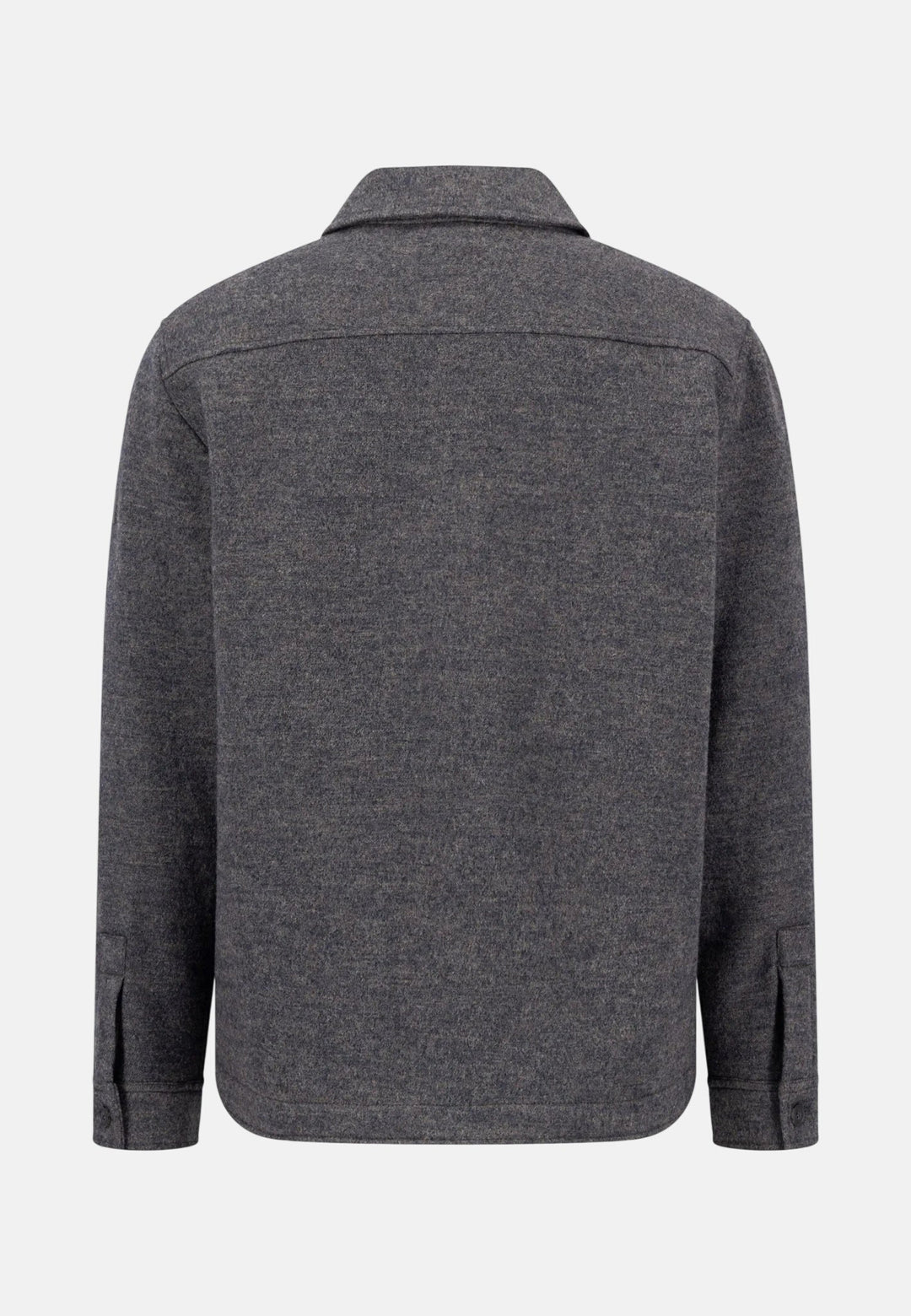 Fynch-Hatton Wool Blend Patch Pocket Zip Jacket Grey Melange 16092408-967-S