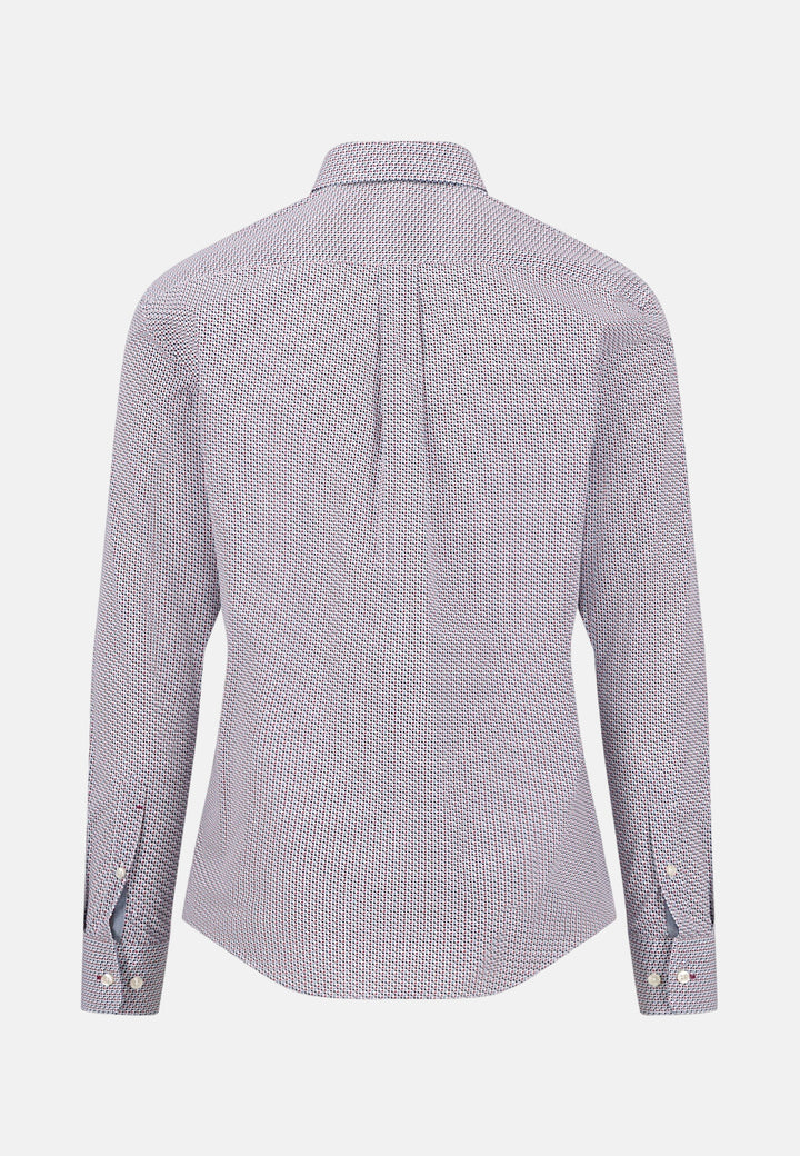 Graphic Flower Button Down Shirt Grape
