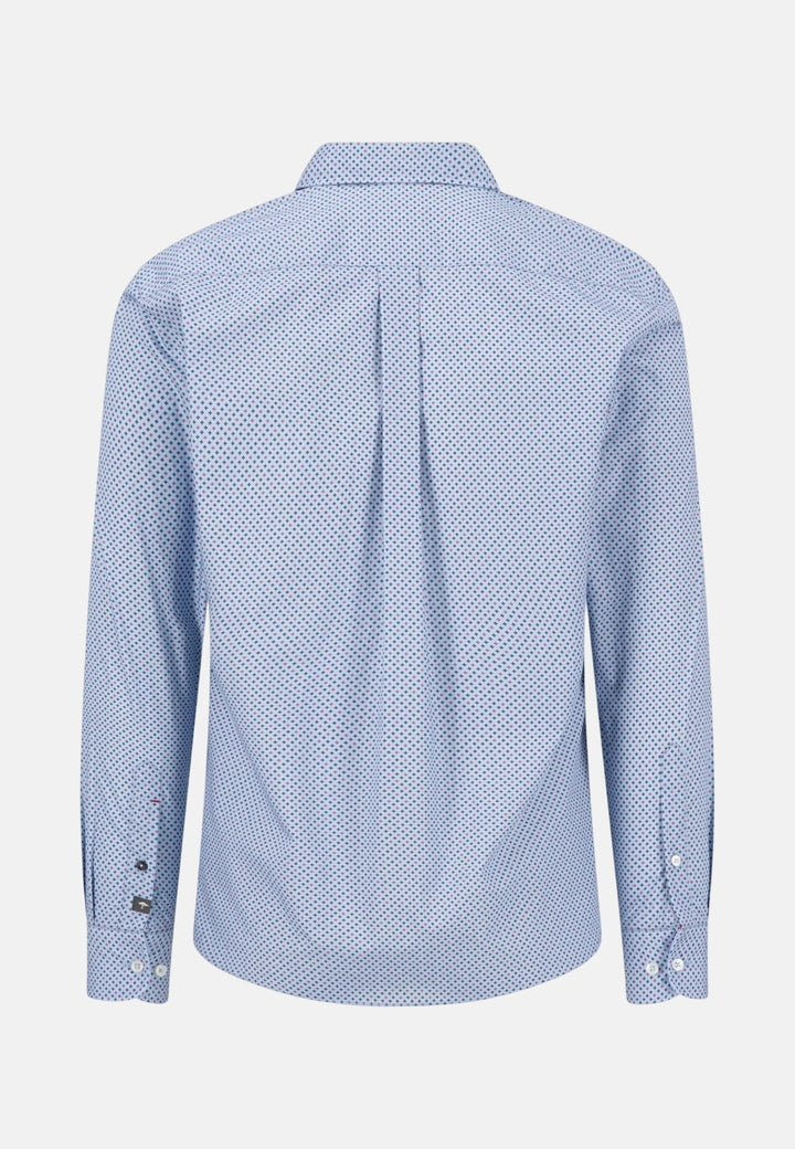 Minimal Print Button Down Shirt Grape