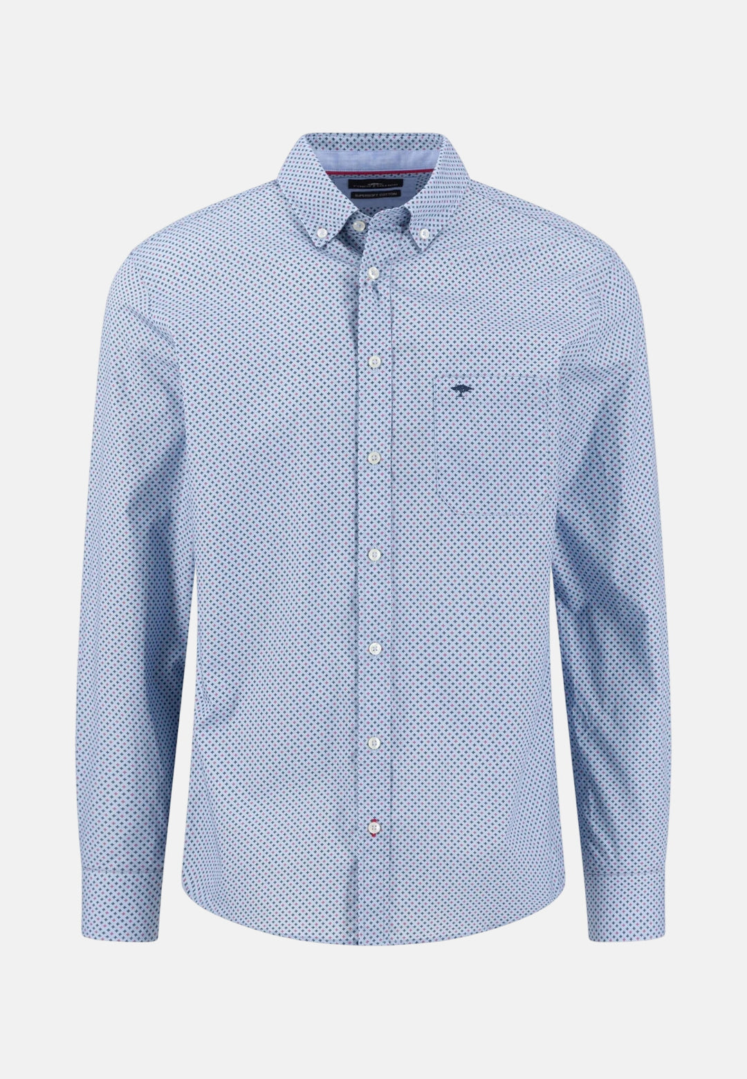 Minimal Print Button Down Shirt Grape