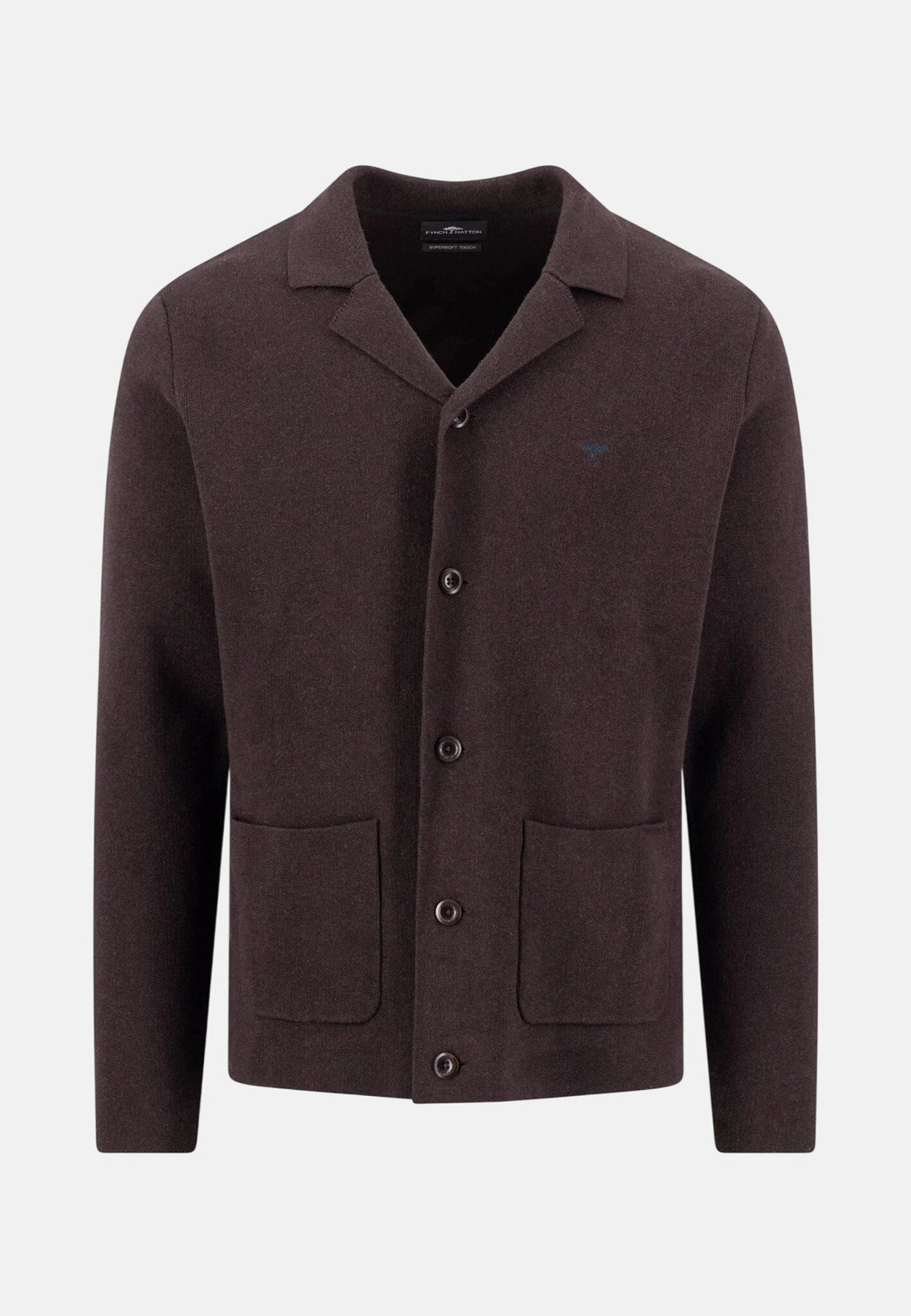 Shawl Collar Cotton Cashmere Cardigan Soil
