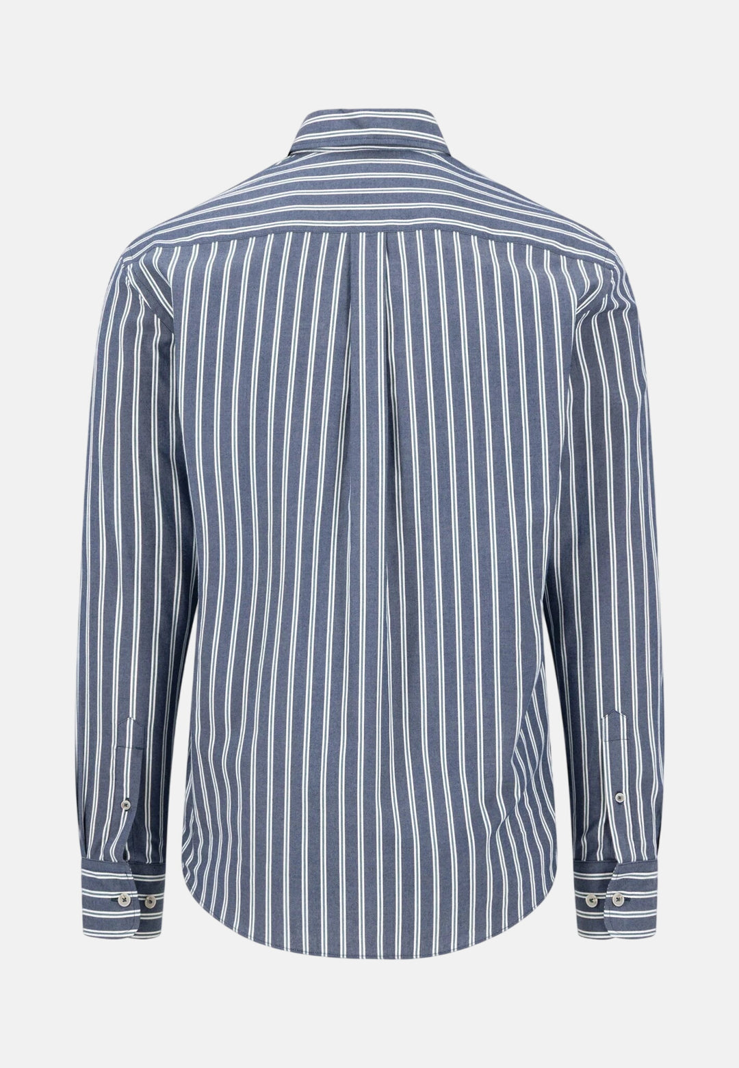 Striped Twill Button Down Shirt Teal