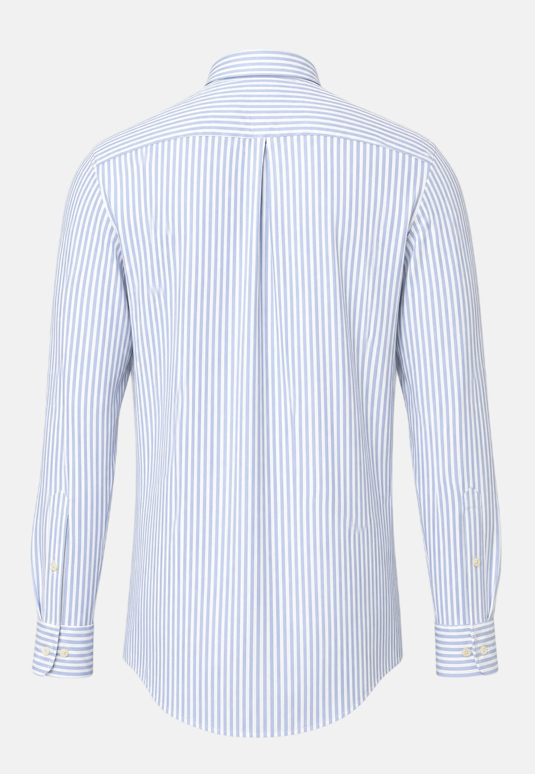 All Season Poplin Stripe Button Down Shirt Light Blue